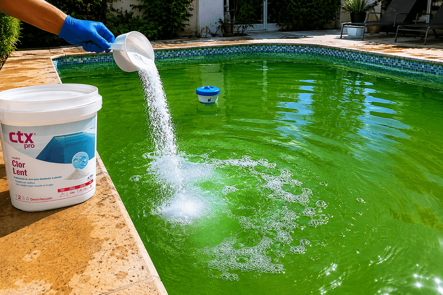 Agua verde en la piscina: protocolo de choque para recuperarla en 24-48 horas